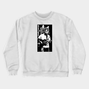 Funny cat playing guitar Crewneck Sweatshirt